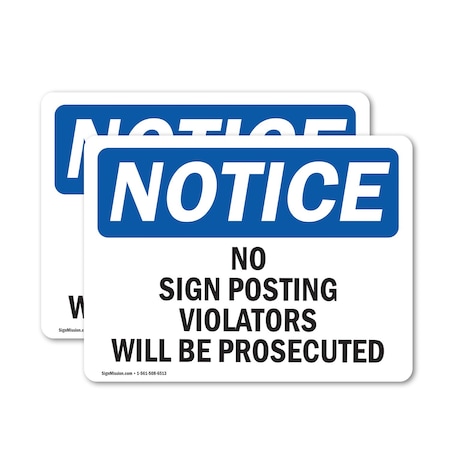 Signmission No Sign, Vinyl Decal, 5in W x 3.5in L, 2PK OS-2PACK-NS-D-35-L-14792